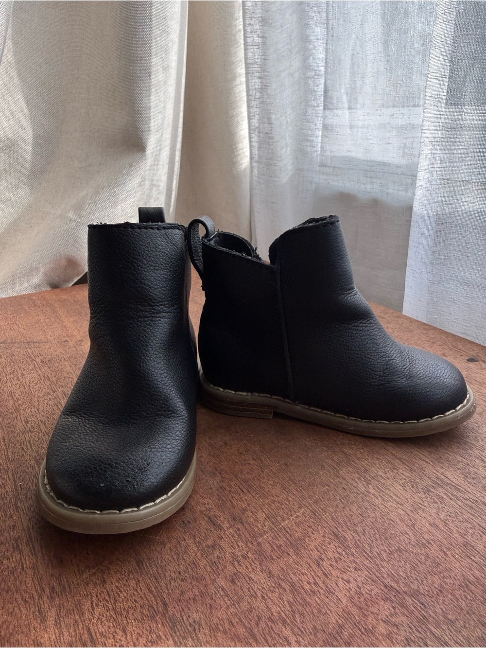 Gap Toddler Girls Black Moto Ankle Boots Side Zip Size 5